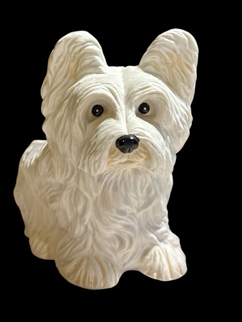 White Terrier Dog Westie Figurine Fine Porcelain 6" Tall Collectible. Vintage